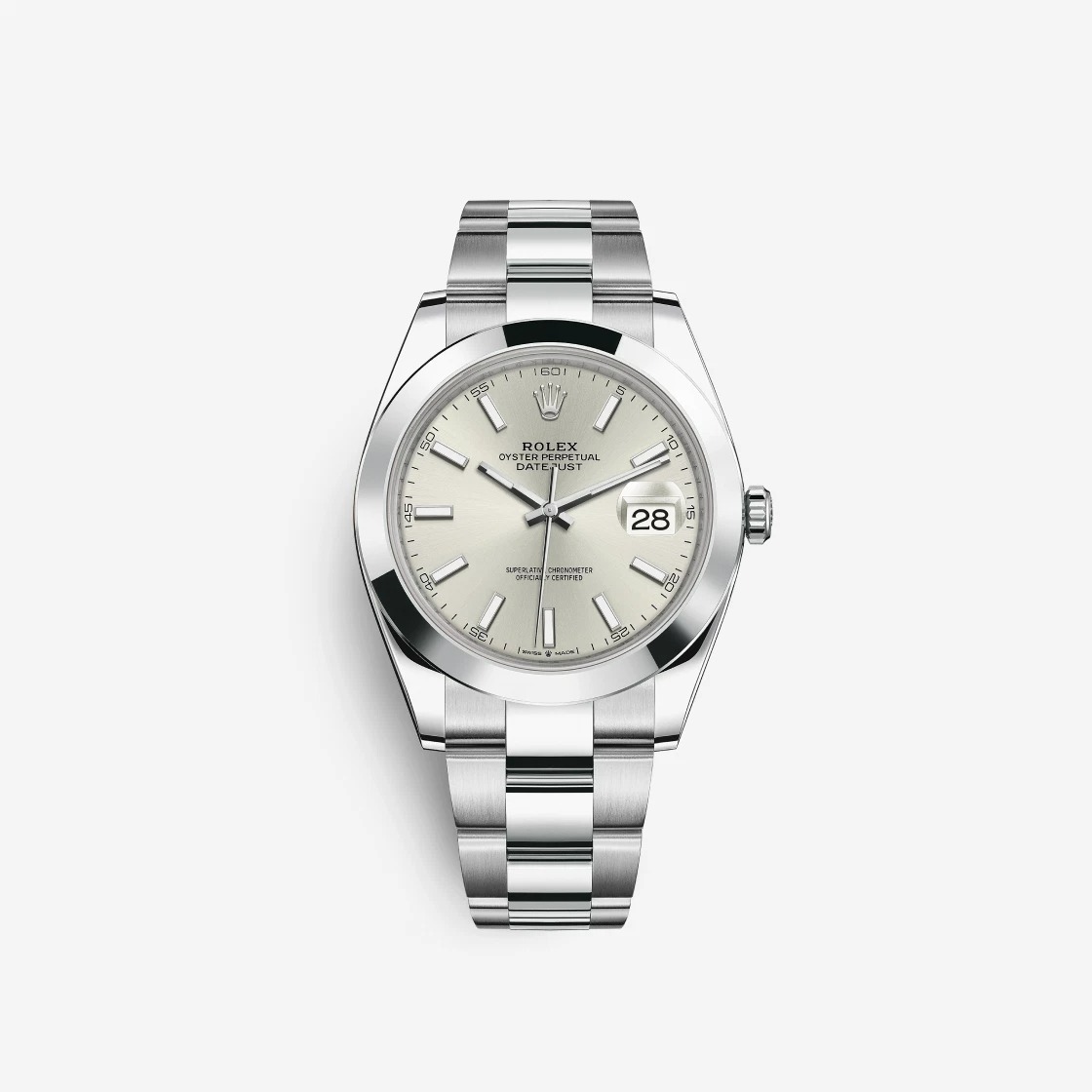 Rolex Datejust 41 Silver 126300 (Smooth/Oyster)