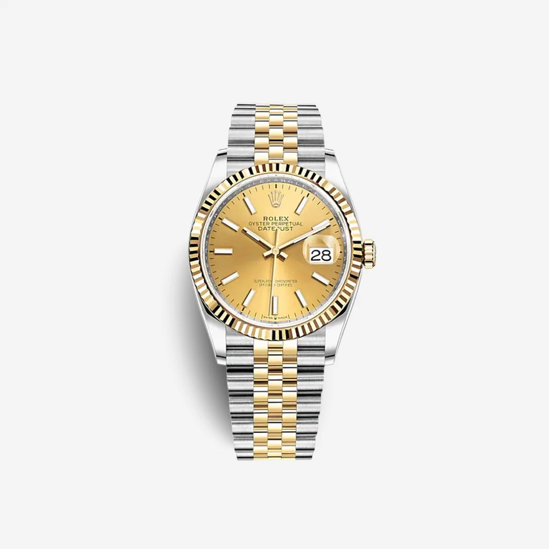 Rolex Datejust 36 Champagne 126233 (Fluted/Jubilee)