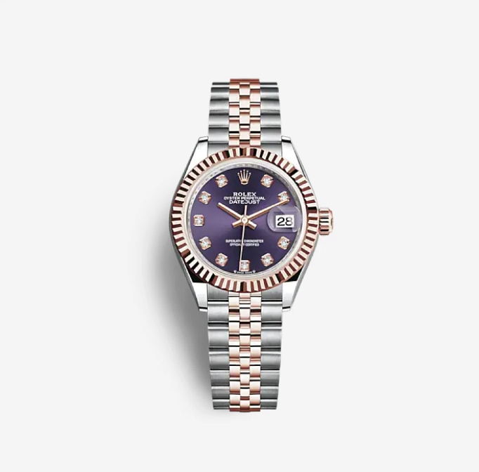 Rolex Lady-Datejust 28 Aubergine Diamond-Set 279171 (Fluted/Jubilee)