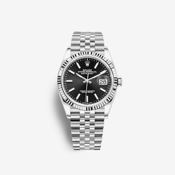 Rolex Datejust 36 Bright Black 126234 (Fluted/Jubilee)