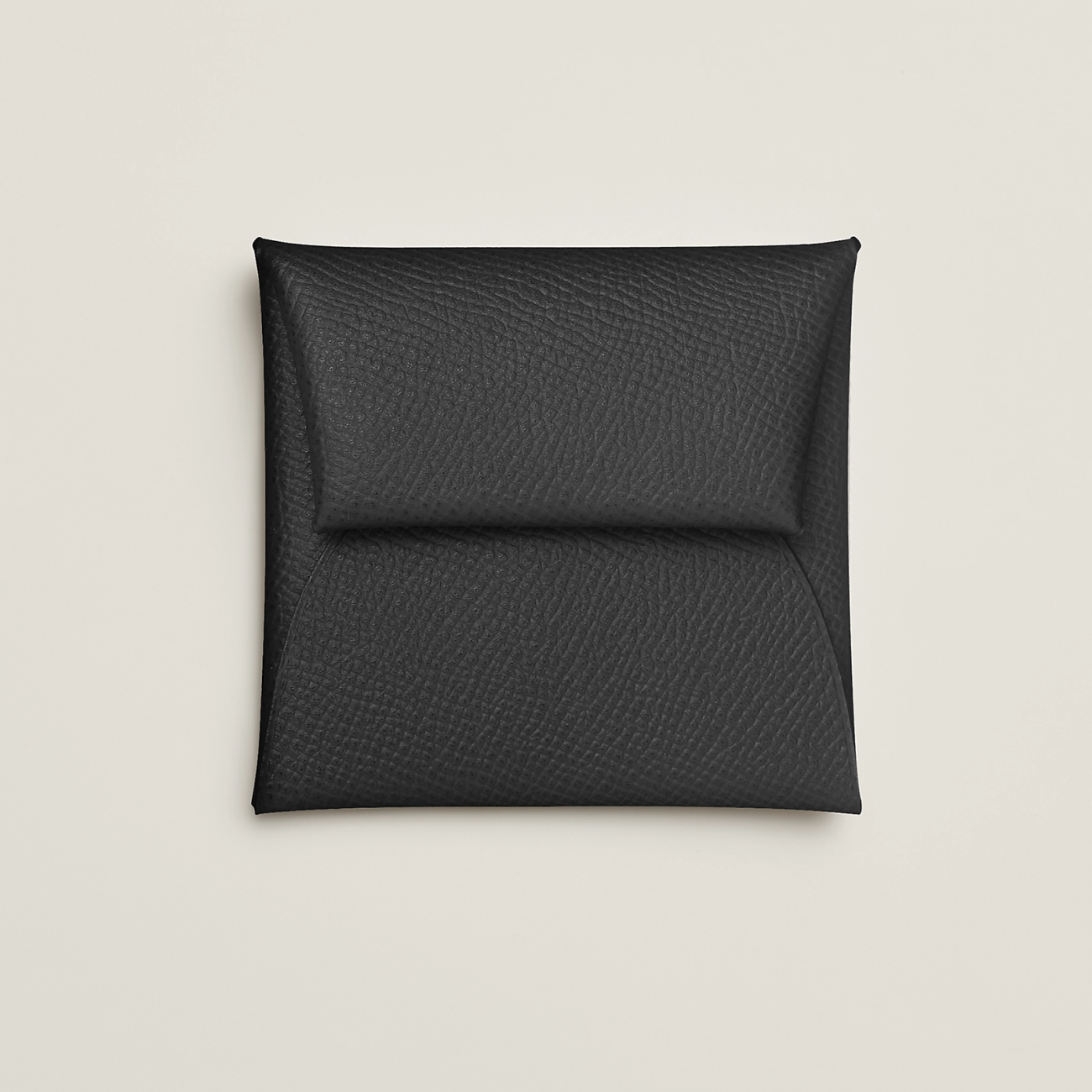 Hermes Bastia Change Purse Epsom & Palladium Noir