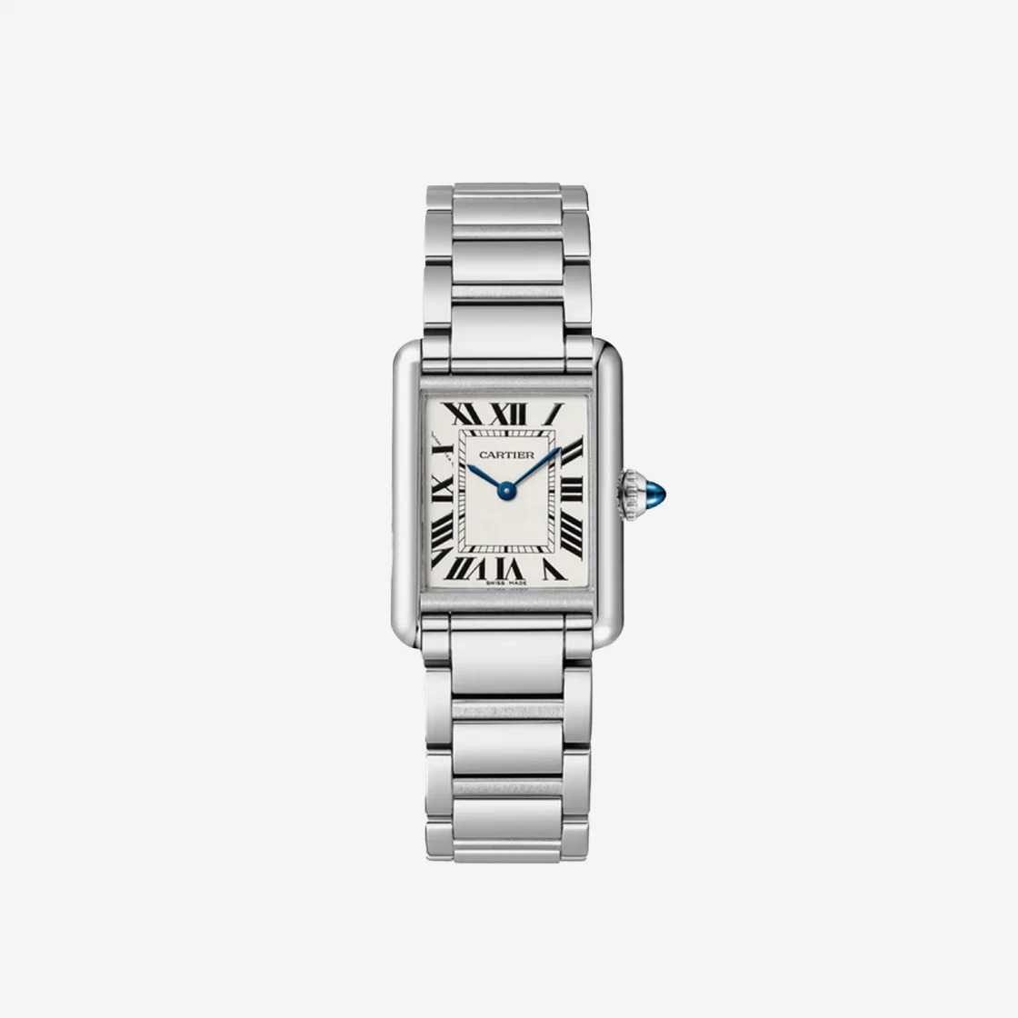 Cartier Tank Must Watch Large Quartz Steel Bracelet Steel