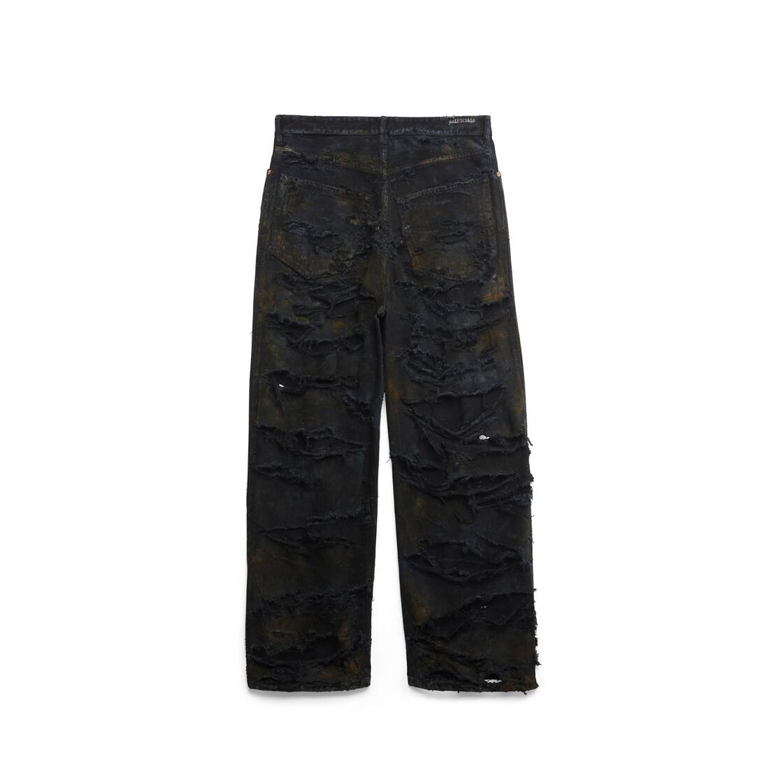 SUPER DESTROYED BAGGY PANTS IN BLACK