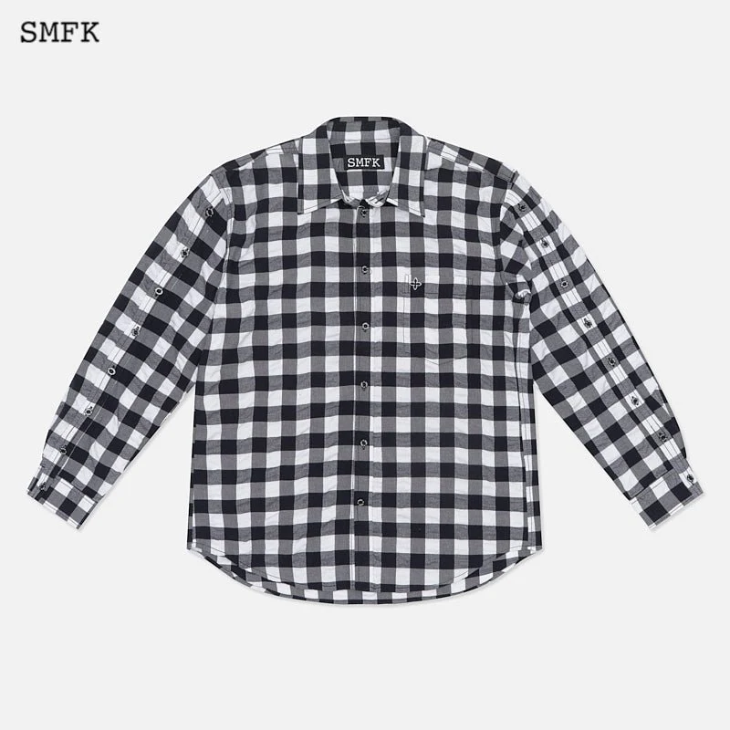 BLACK AND WHITE GRASSLAND WORK SHIRT