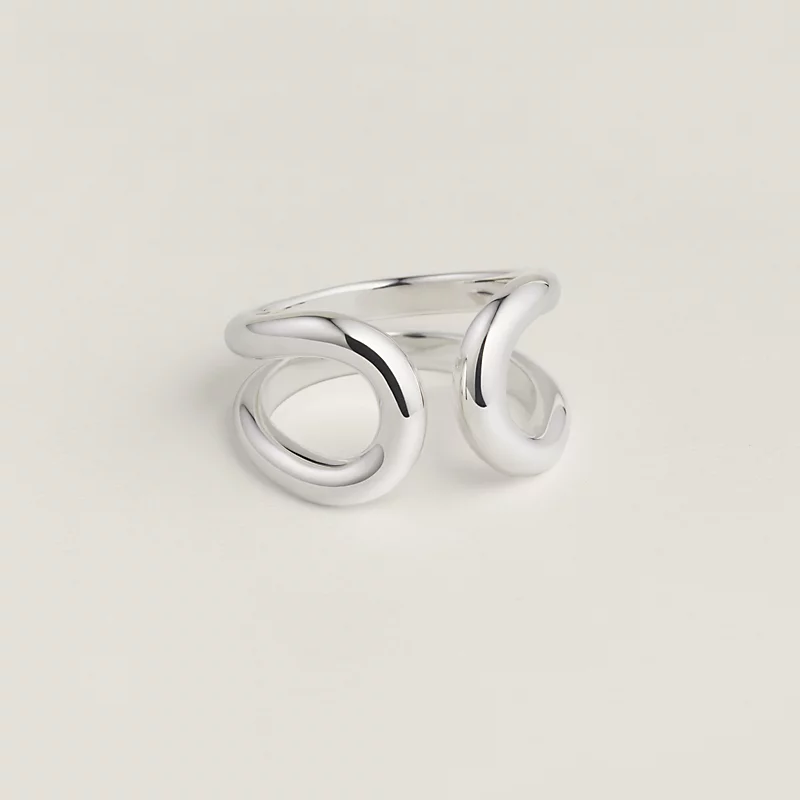 Hermes Small Lima Ring Sterling Silver