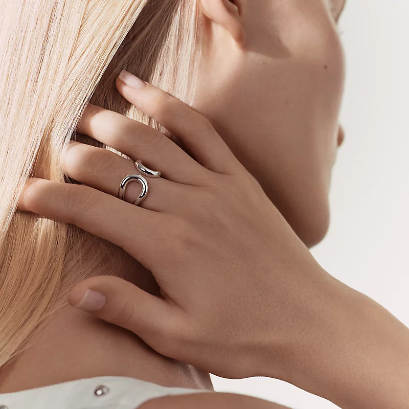 Hermes Small Lima Ring Sterling Silver