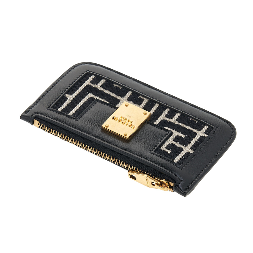 Túi đựng thẻ có dây kéo Jacquard 