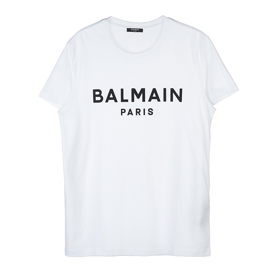 T-shirt en coton imprimé logo Balmain Paris