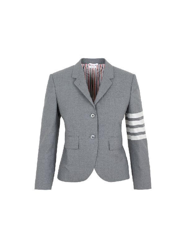 4 Bar Stripe Plain Weaving Wool Jacket 