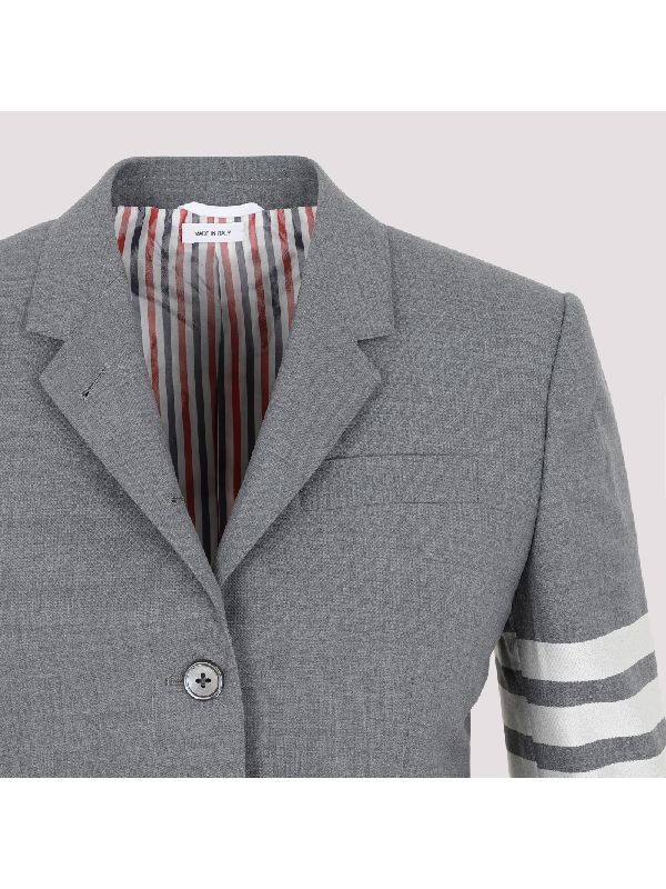 4 Bar Stripe Plain Weaving Wool Jacket 