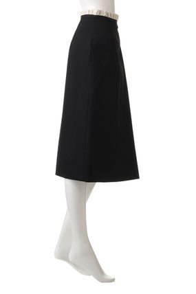 Signature Stitch Wool Pencil Skirt 
