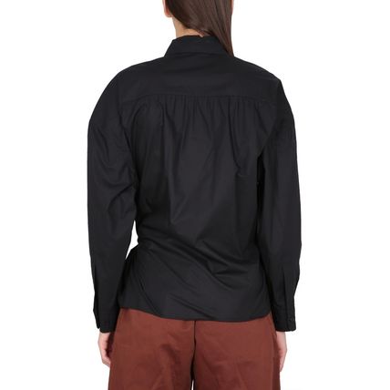 STRAIGHT COLLAR TWISTED SHIRT 