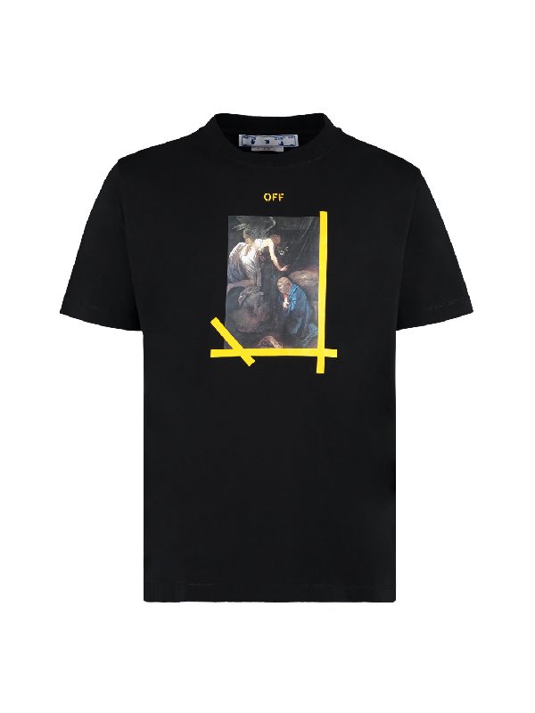 Caravaggio Printing Arrow Slim Fit Short Sleeve Tee - Black