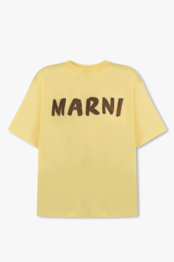 MARNI YELLOW T-SHIRT WITH LOGO
