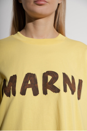 MARNI YELLOW T-SHIRT WITH LOGO