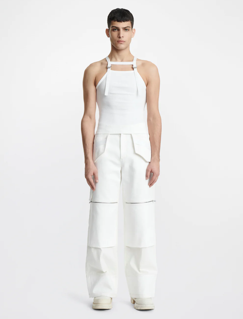 SAFETY HARNESS RIB TANK IN WHITE