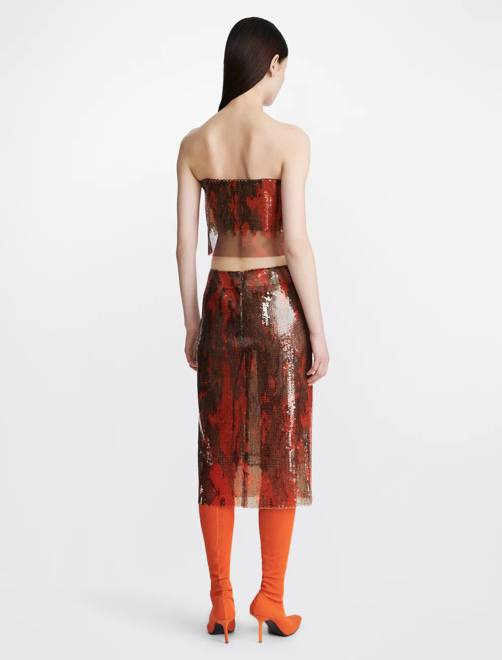 VERTICAL HORIZON SEQUIN STRAPLESS TOP