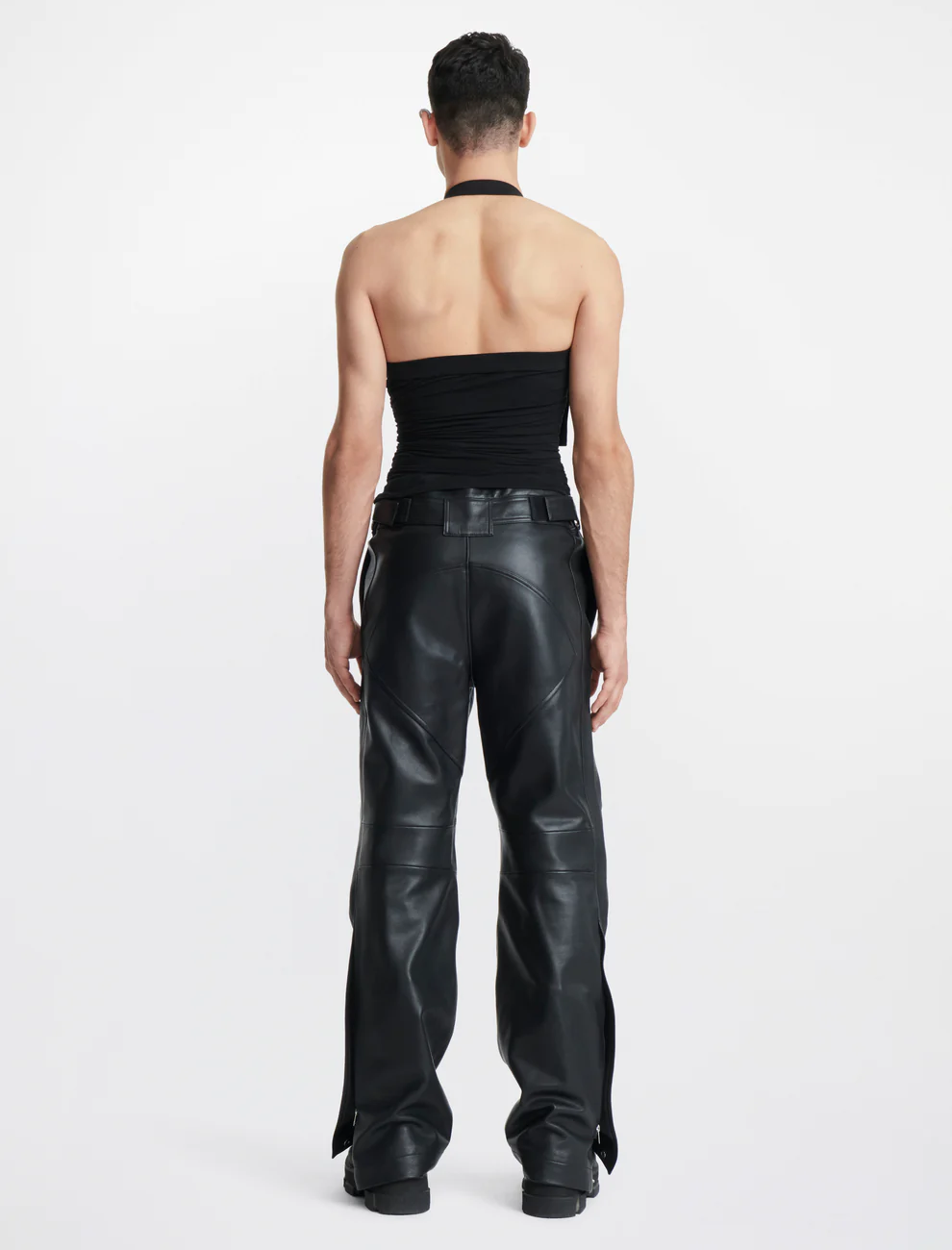 GATHERED TANK IN BLACK