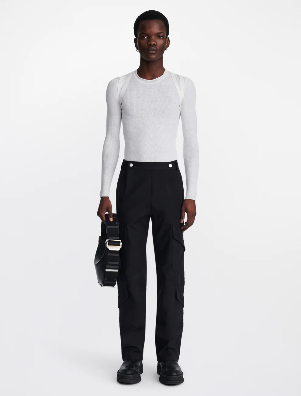 SUSPENDED HARNESS LS IN WHITE