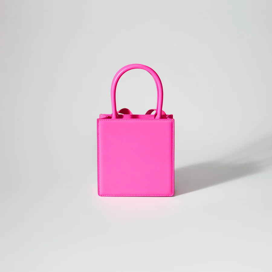 Pink Bow Mini Tote Bag