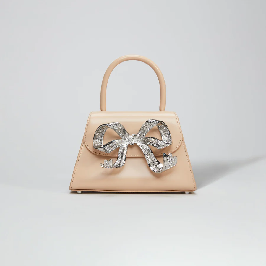 The Bow Mini in Caramel with Diamanté