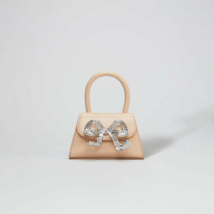 The Bow Micro in Caramel with Diamanté