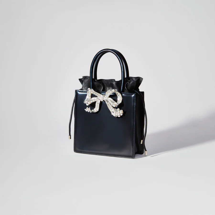 Black Mini Tote Bow Bag