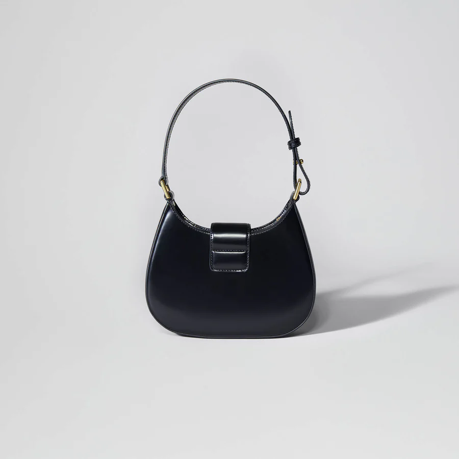 Black Crescent Bow Mini Shoulder Bag