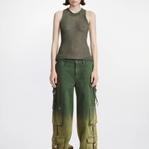 GRID MESH TANK IN GREEN