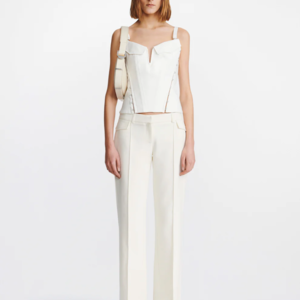 POCKET HOOK AND EYE CORSET IN WHITE