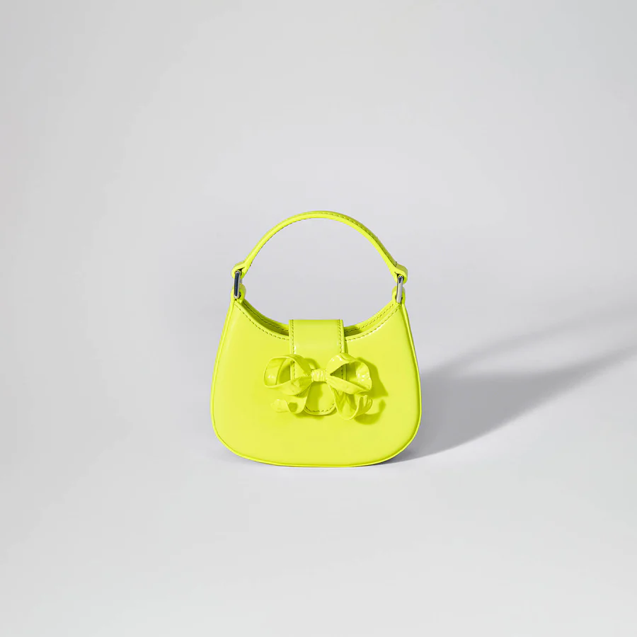 Lime Crescent Bow Micro Bag
