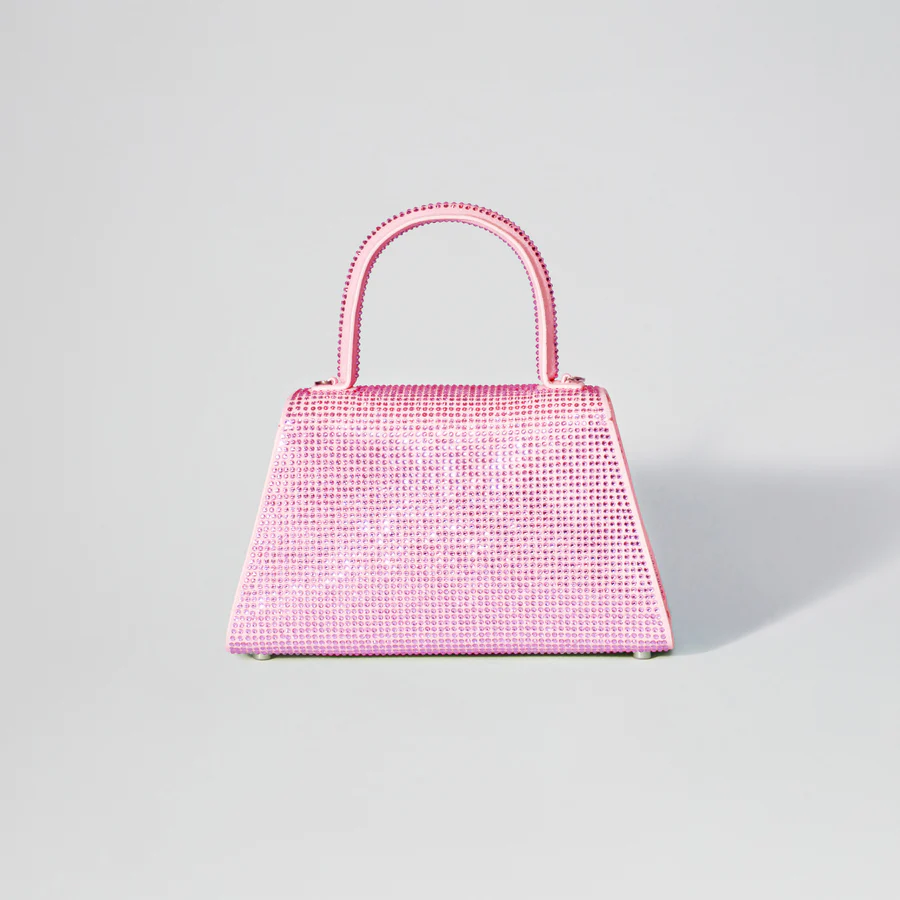 Pink Rhinestone Bow Envelope Mini Bag