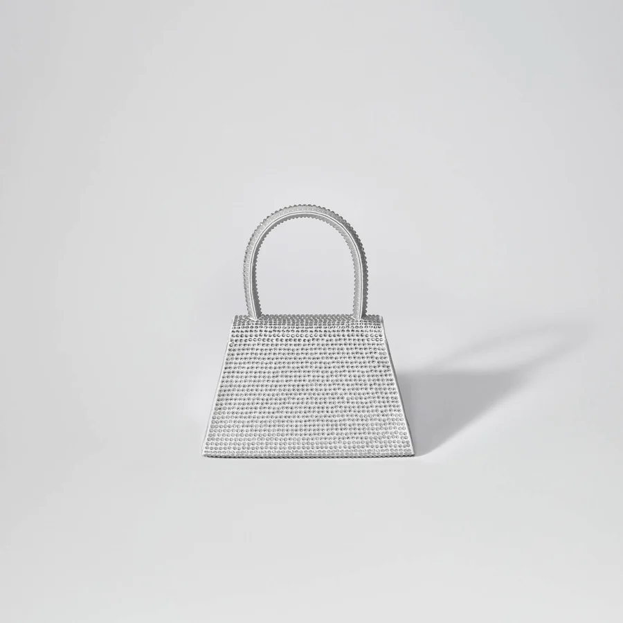 The Bow Micro in Silver Rhinestone