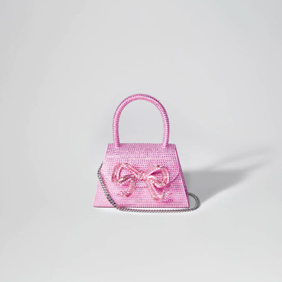The Bow Micro in Pink Rhinestone