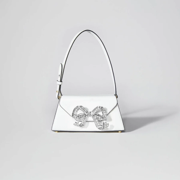 White Pearl Bow Mini Shoulder Bag