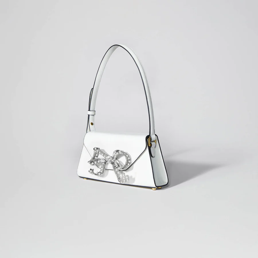 White Pearl Bow Mini Shoulder Bag