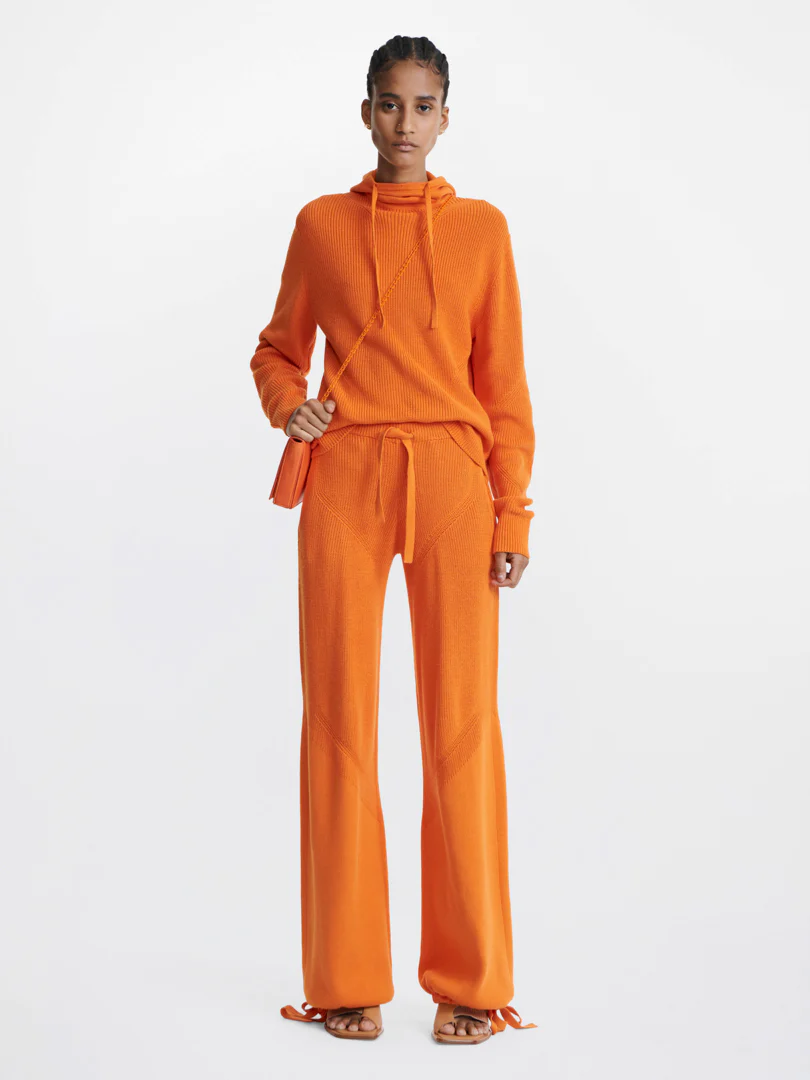 ENGINEERED RIB HOODIE - SAFETY ORANGE