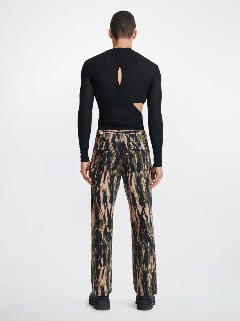 MODULAR LONG SLEEVE TOP - BLACK