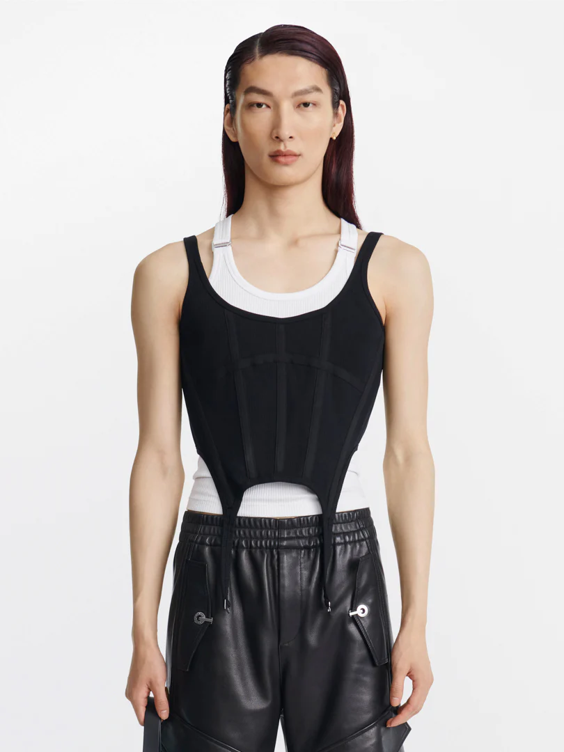 COMBAT CORSET TANK - BLACK