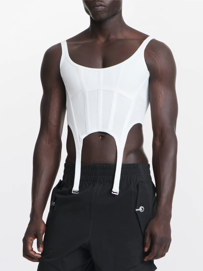 COMBAT CORSET TANK - IVORY