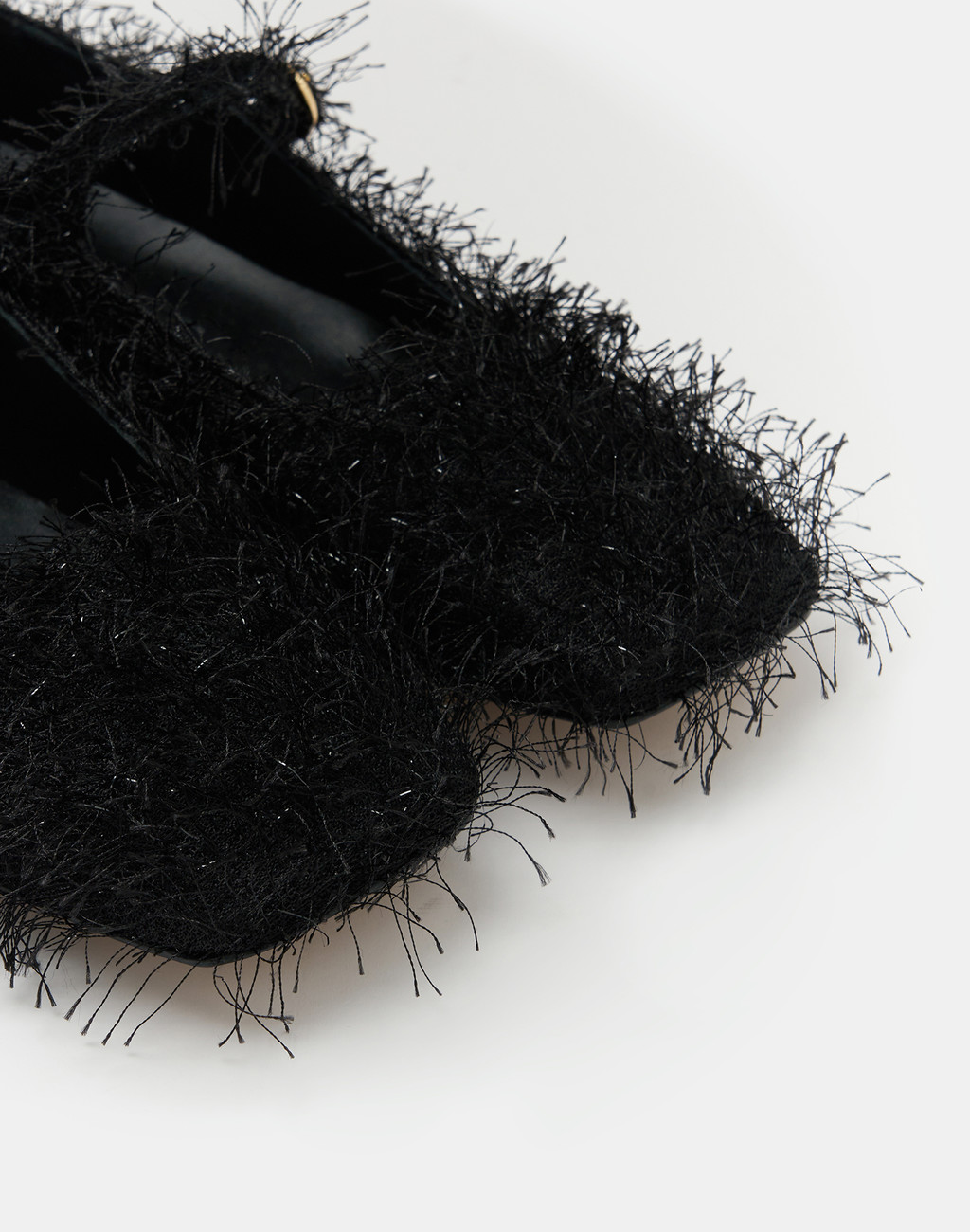 WAWA Square Toe Mary-Jane Flats - Black 