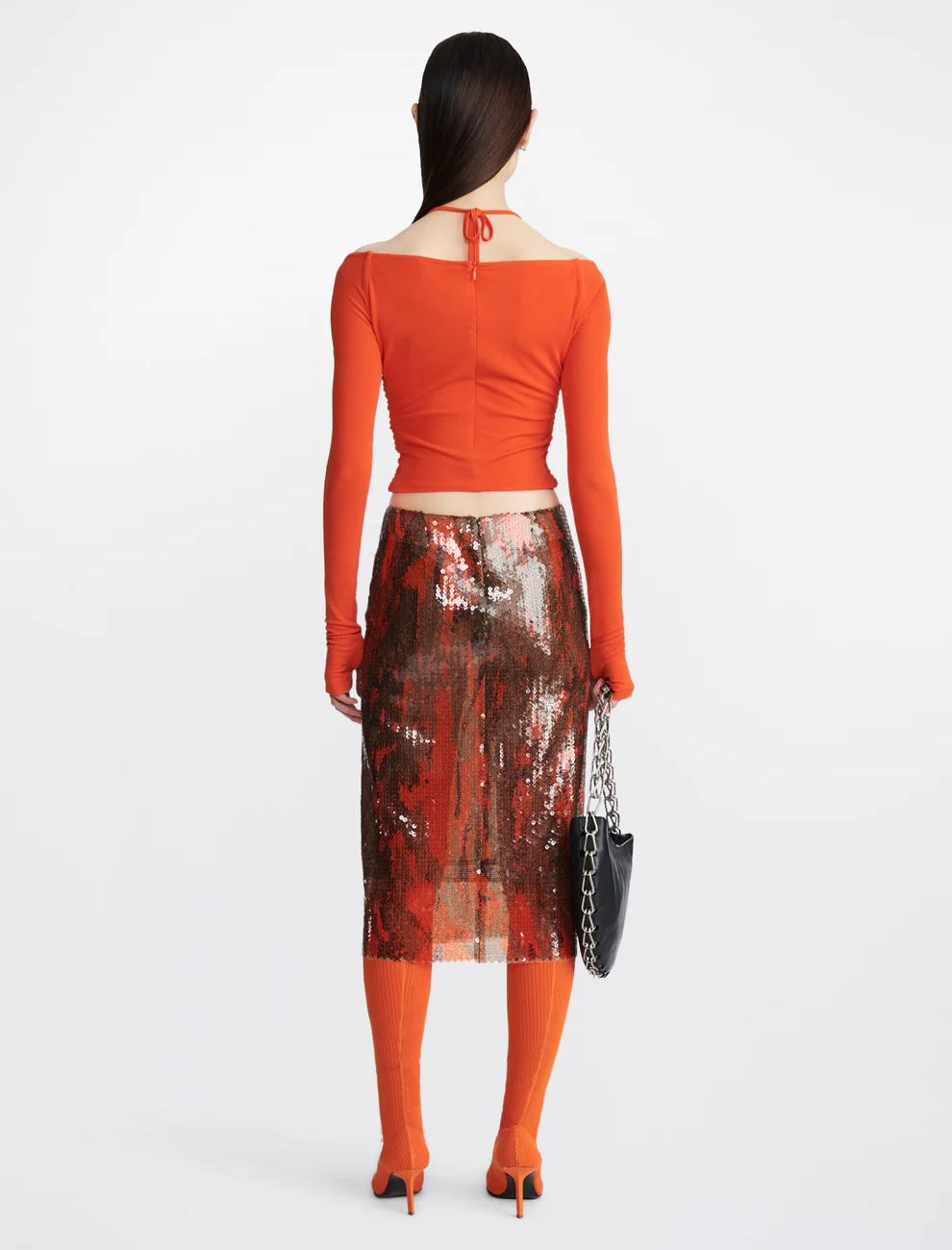 MOBIUS LONG SLEEVE TOP IN FLAME