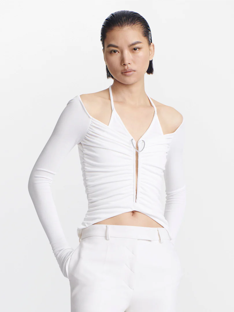 MOBIUS LONG SLEEVE TOP IN WHITE