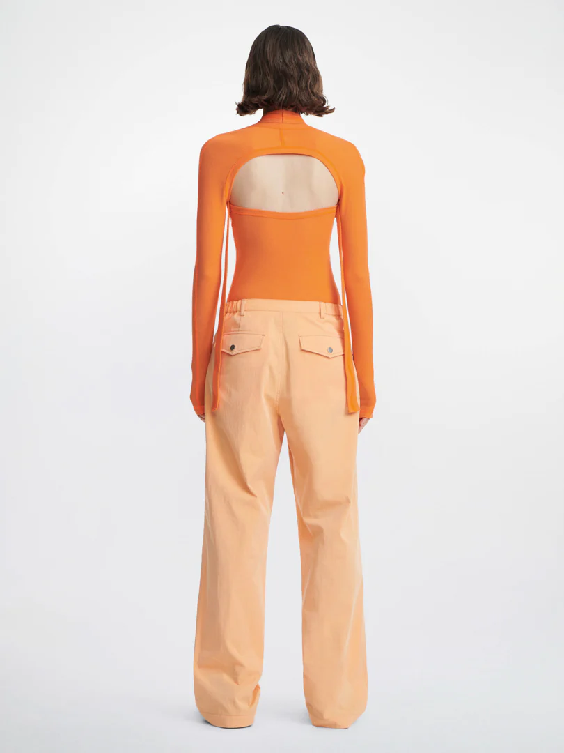 MODULAR HALTER TOP IN ORANGE