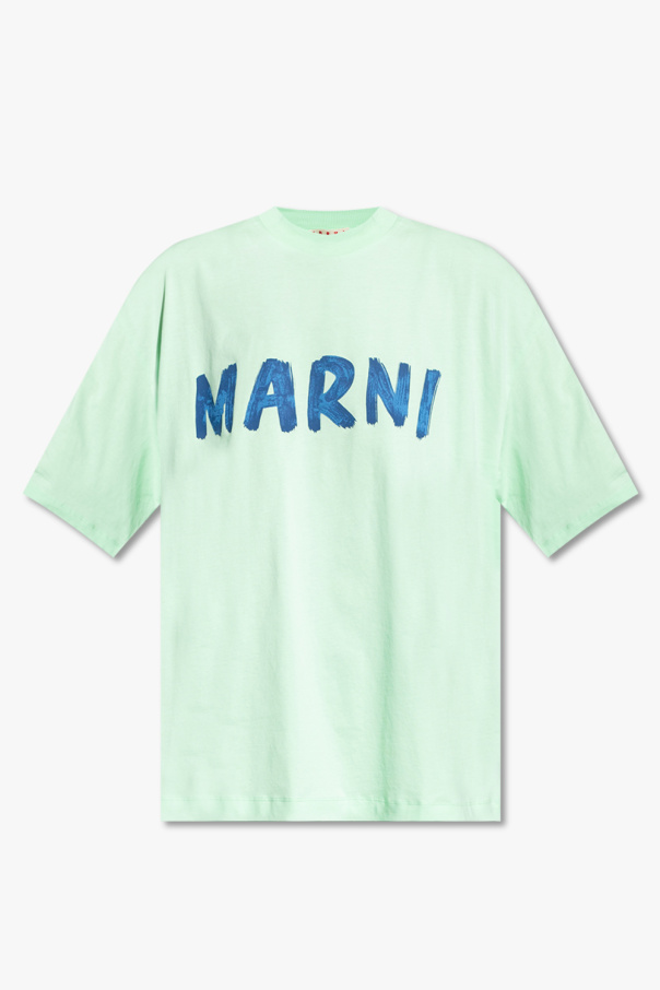 MARNI GREEN T-SHIRT WITH LOGO