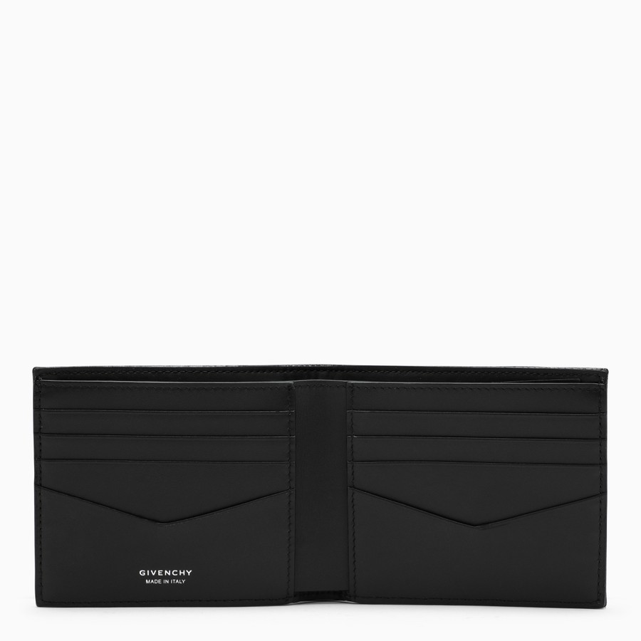 4G black coated canvas wallet with logo