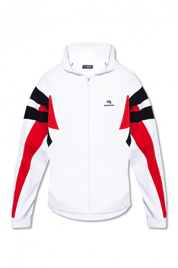 WHITE ZIP-UP HOODIE