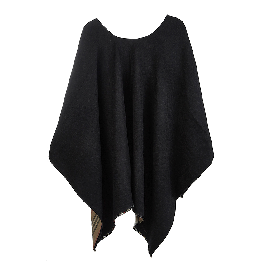 Icon Stripe Detail Wool Cape