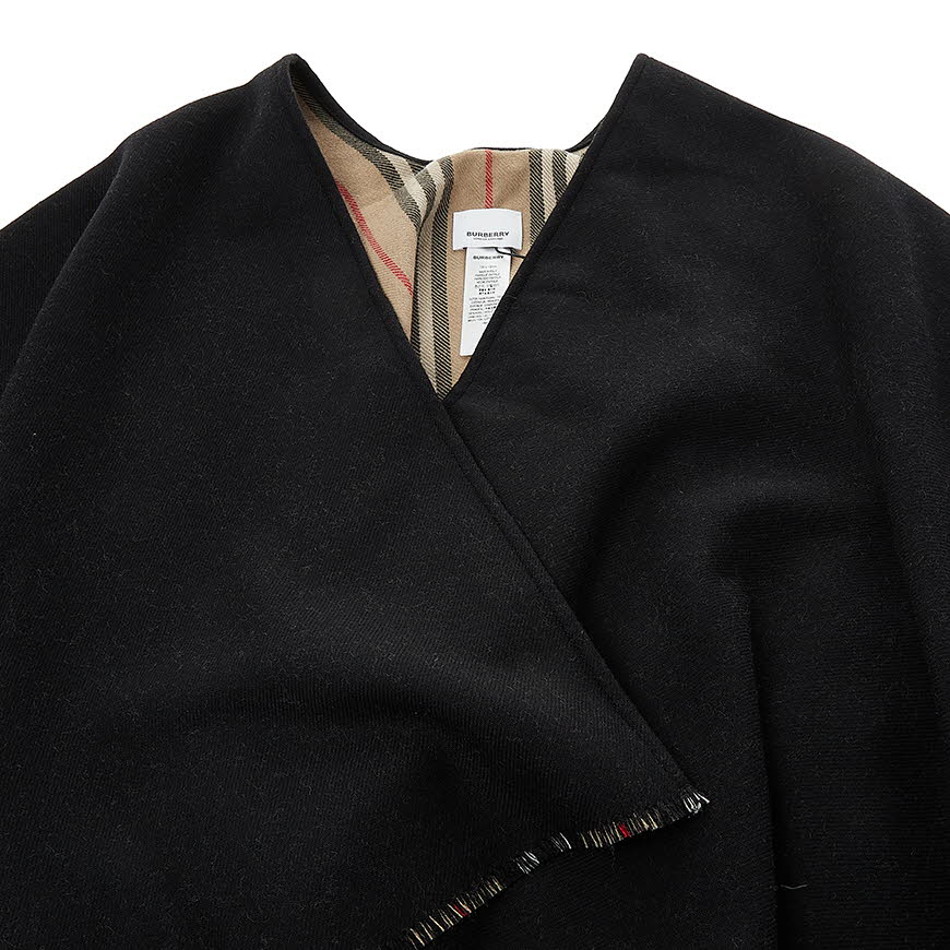 Icon Stripe Detail Wool Cape