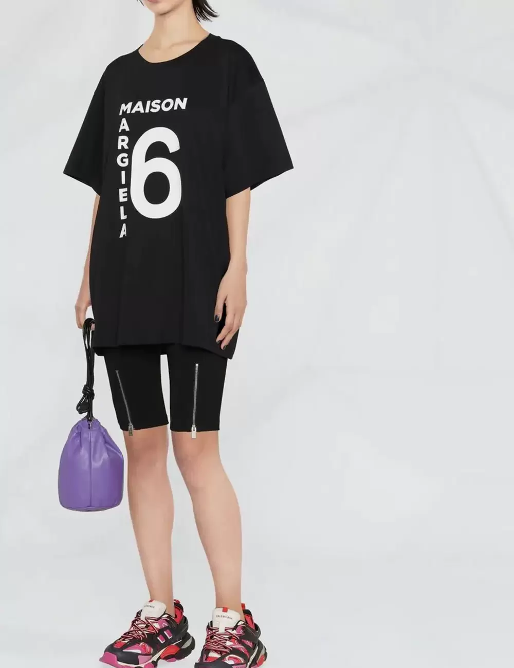 MM6 Maison Margiela Black Logo Print T-Shirt